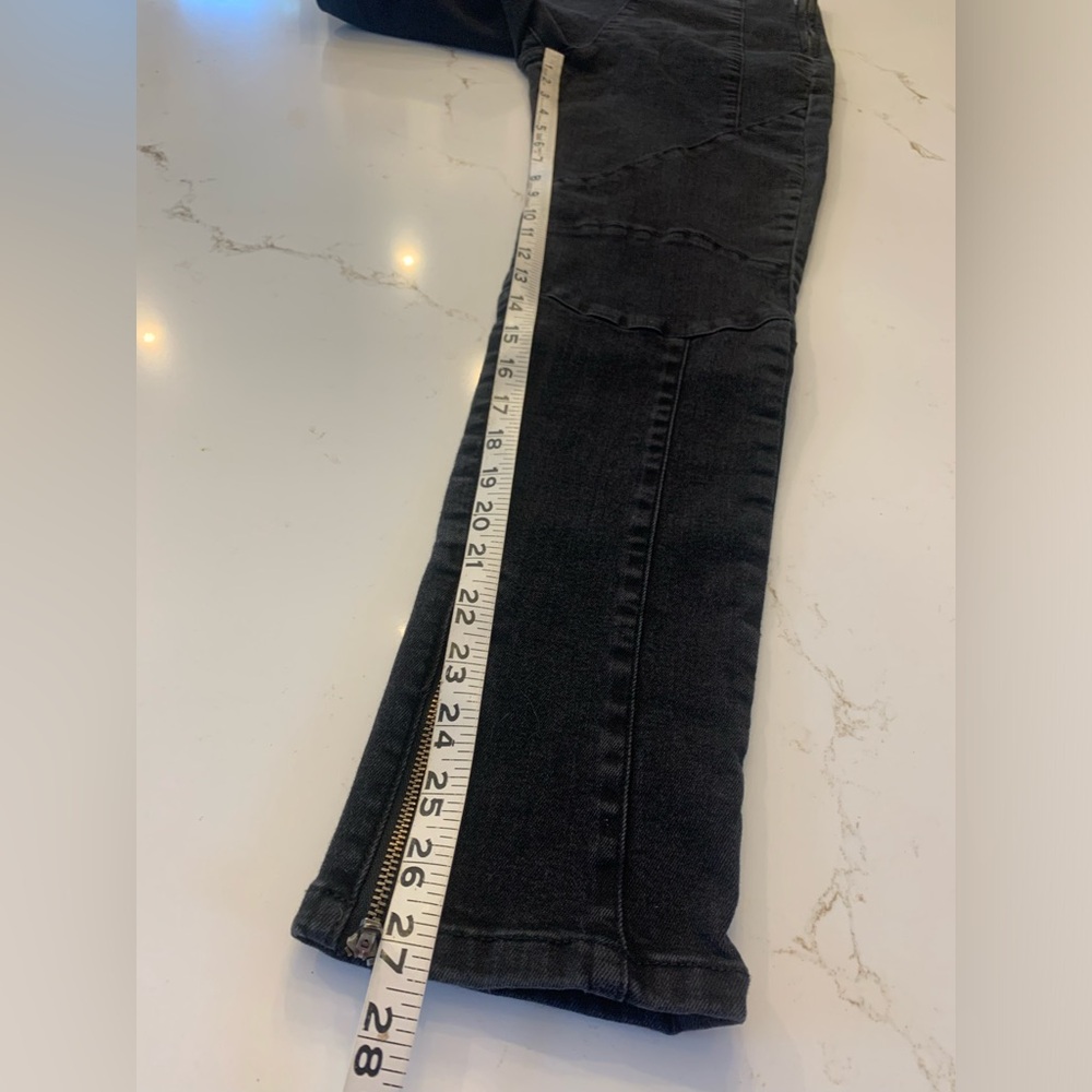 We The Free Bella Moto Mid Rise Skinny Jeans Women's Size 27 In Faded Black NEW - Picture 5 of 13